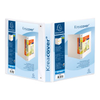 Produktbild för Exacompta Kreacover - presentationsringpärm - för A4 Maxi, 297 x 242 mm - vit