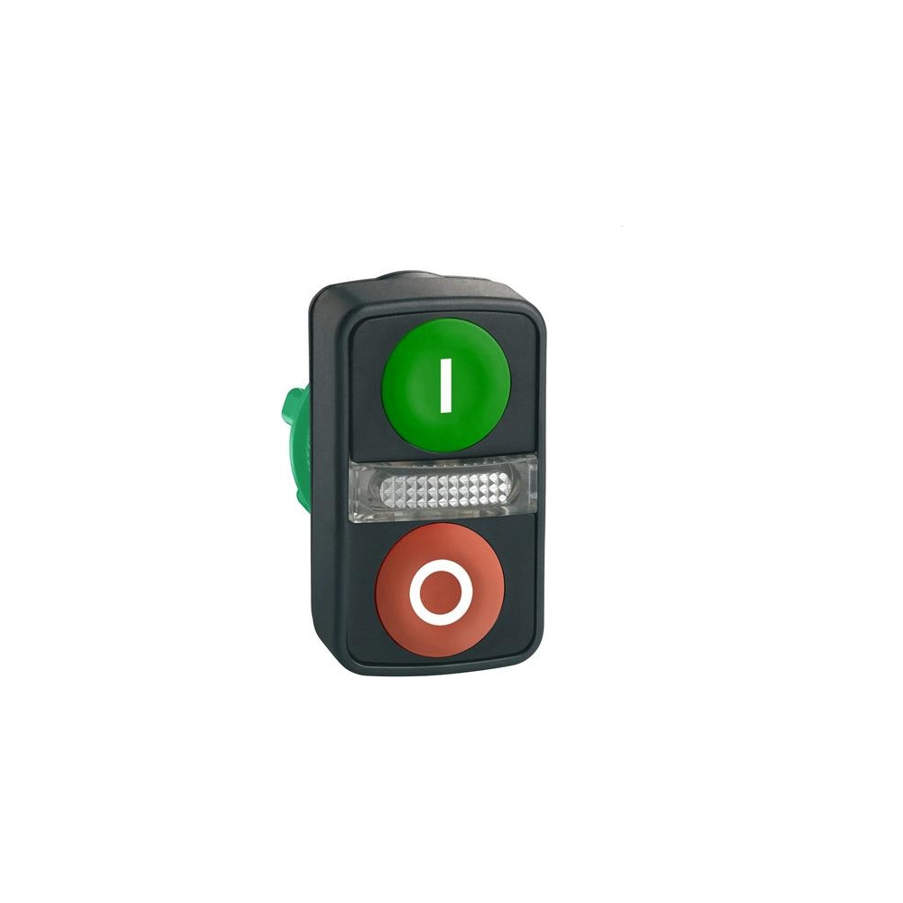 Produktbild för Schneider Electric ZB5, Knapp, Grön, Integral LED, IP66, IK0...