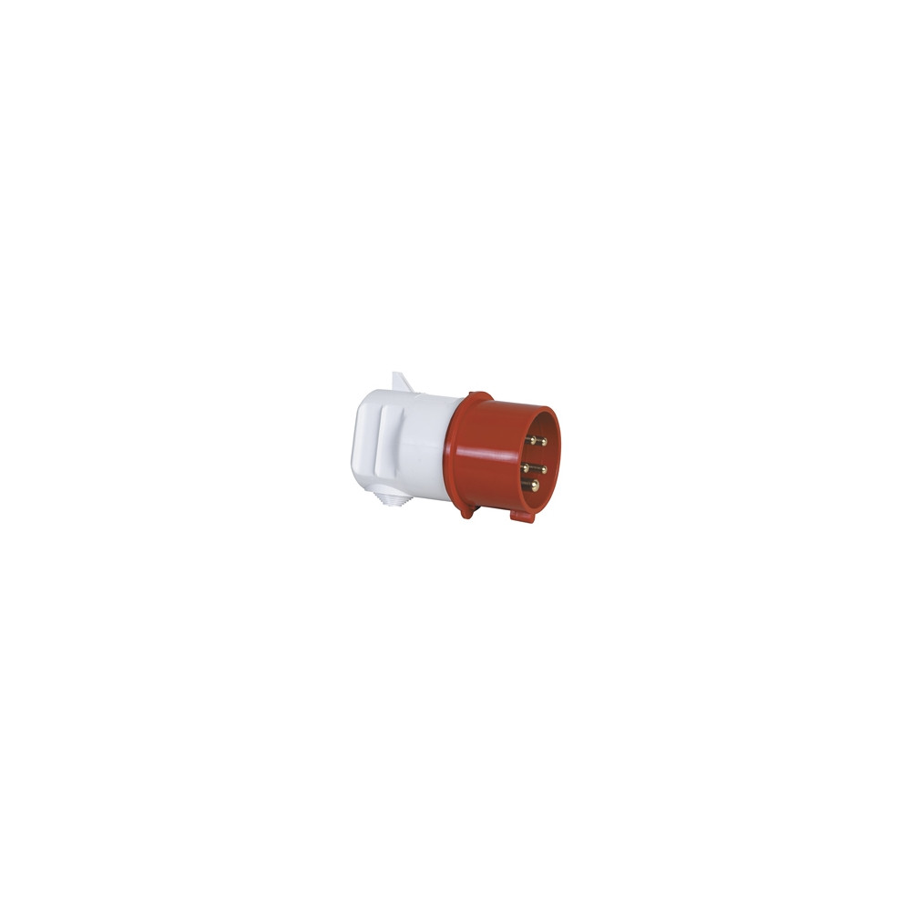 Produktbild för BALS CEE stickpropp 16A 400V, kl. H6, 5-polig röd, IP44, vin...