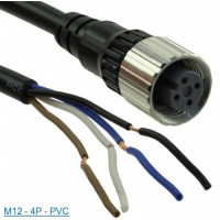 Produktbild för Schneider Electric XZCPV1141L5, 5 m, M12, Hunstik, Sort, Pol...
