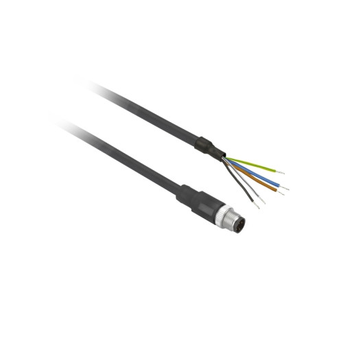 SCHNEIDER ELECTRIC Schneider Electric XZCP1541L2, 2 m, M12, Hanstik, Sort, Poly...