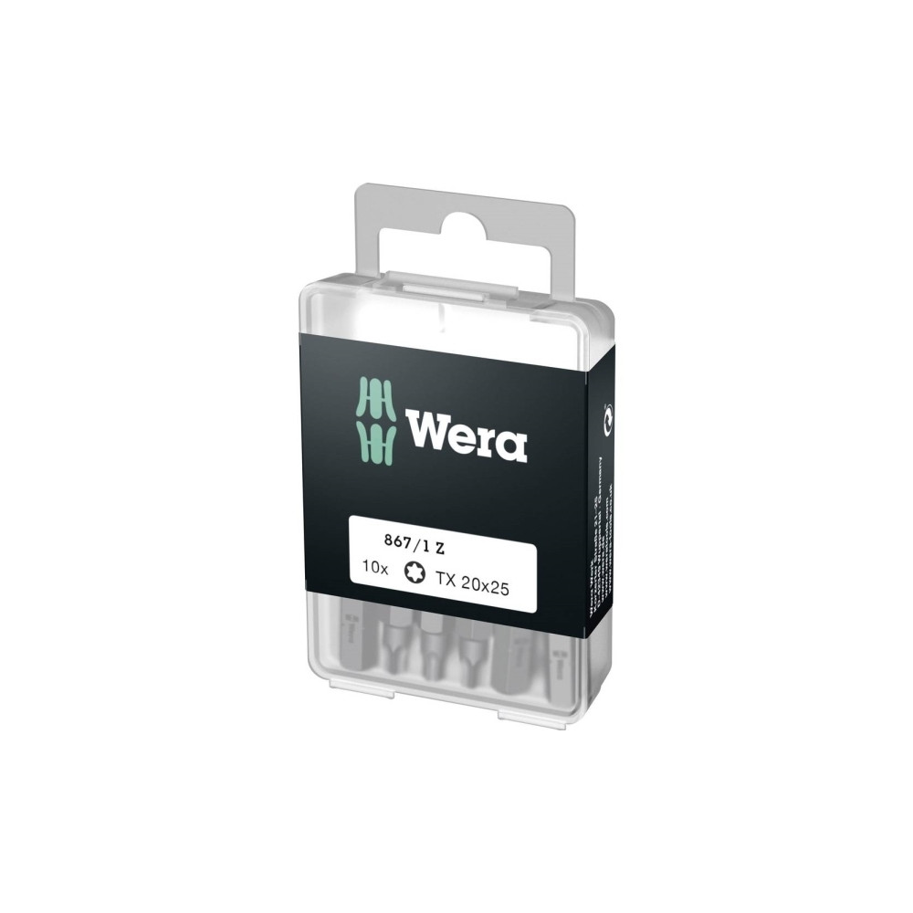 Produktbild för Wera 867/1 DIY SiS, 10 styck, Torx Plus, TX20, Rostfritt stå...