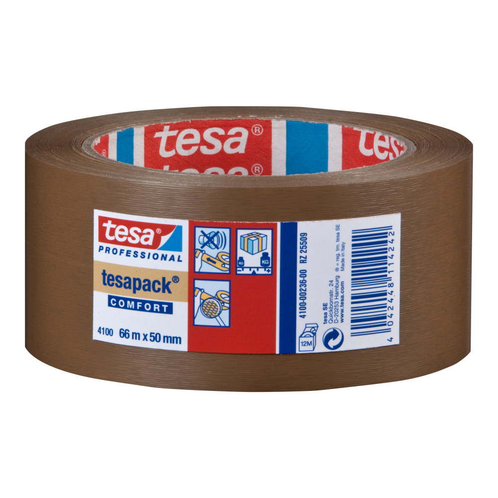 Produktbild för Tesapack 4100 förpackningstejp - 50 mm x 66 m - sämskskinn