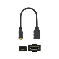 Produktbild för Wentronic 58683, 0,15 m, HDMI Typ D (micro), HDMI Typ A (sta...