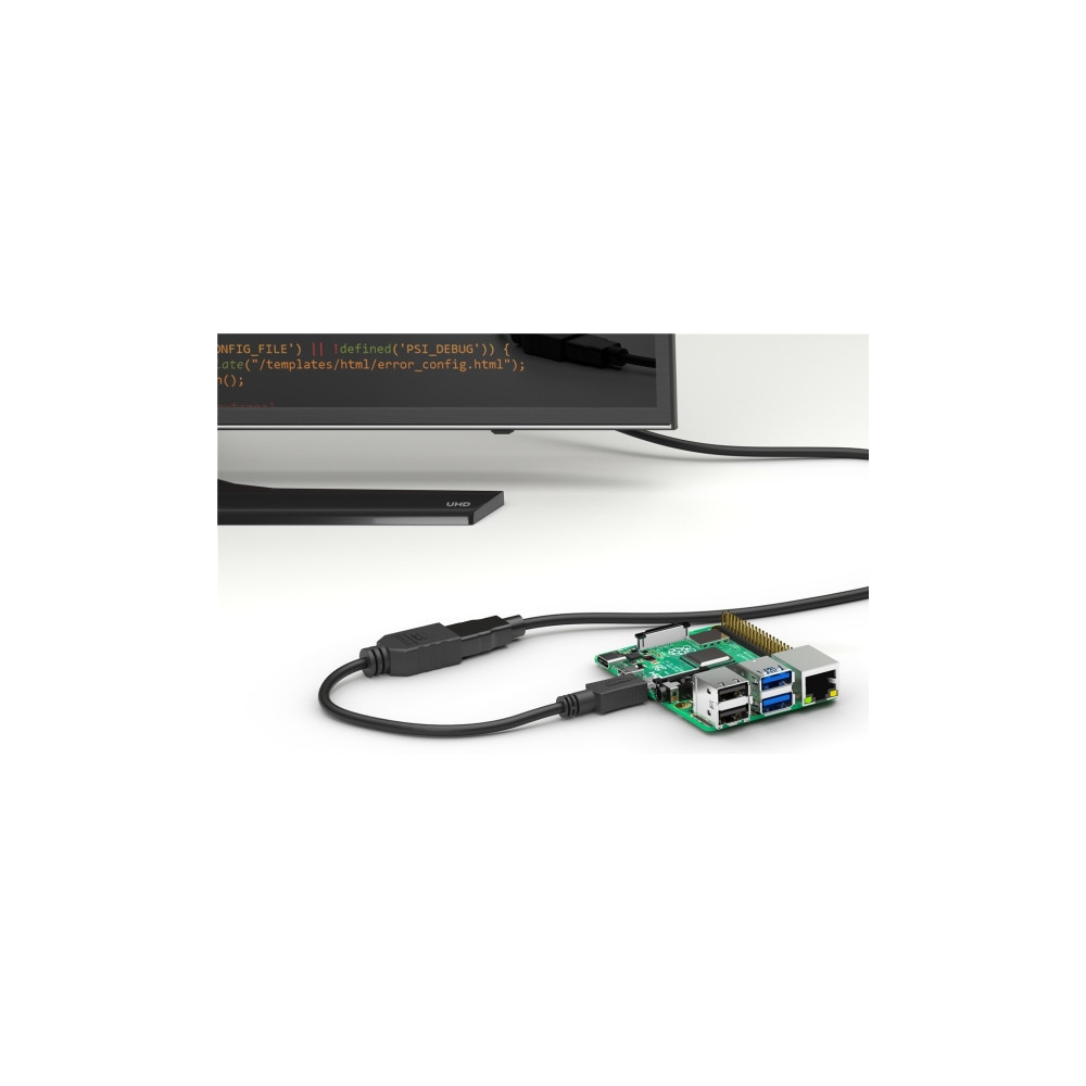 Produktbild för Wentronic 58683, 0,15 m, HDMI Typ D (micro), HDMI Typ A (sta...