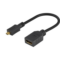 Produktbild för Wentronic 58683, 0,15 m, HDMI Typ D (micro), HDMI Typ A (sta...