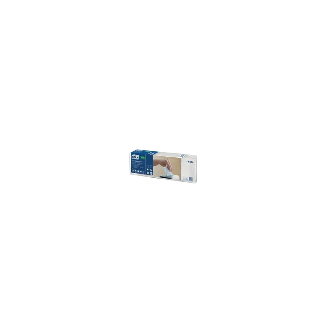 Produktbild för Tork - servett - vit - Storlek 21.6 x 33 cm (paket om 100)