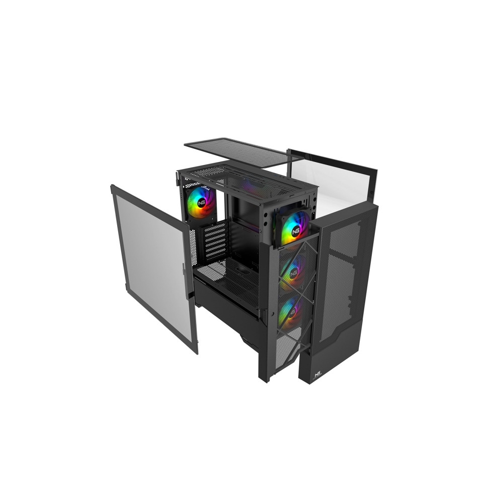 Produktbild för Nordic Gaming NGC-1167, Tower, PC, Svart, ATX, micro ATX, Mi...