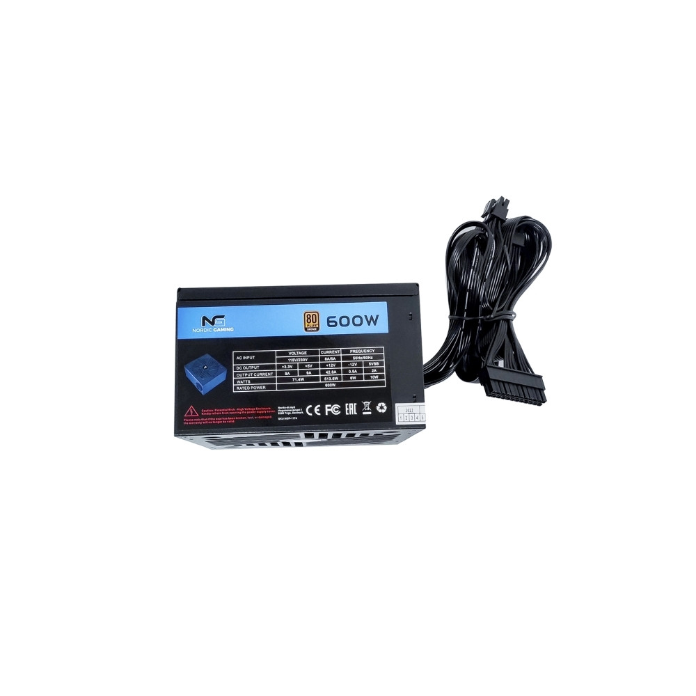 Produktbild för Nordic Gaming NGP-1174, 600 W, 115