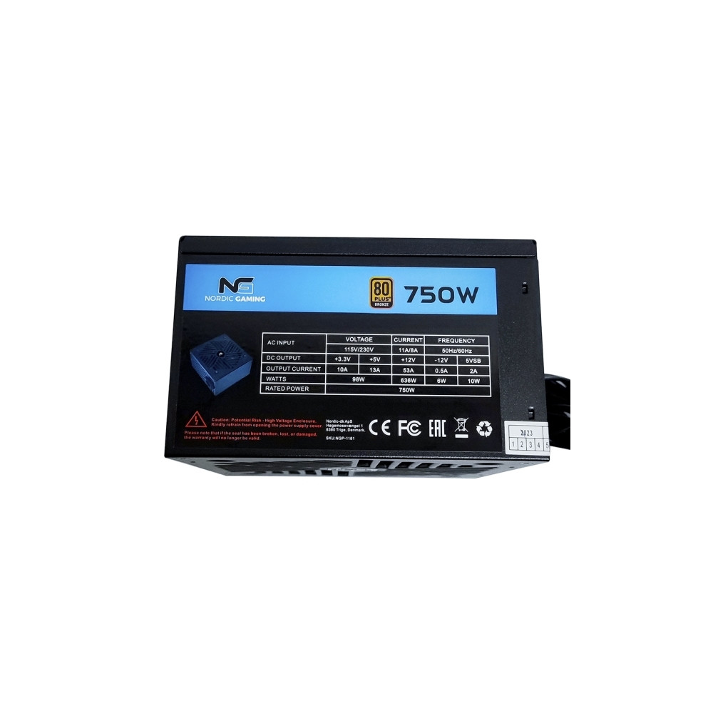 Produktbild för Nordic Gaming NGP-1181, 750 W, 115