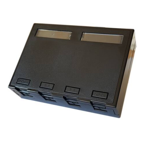 Solar Plus Datauttag kontorsbox 4 portar för Csslr Plus keystone-kontak...