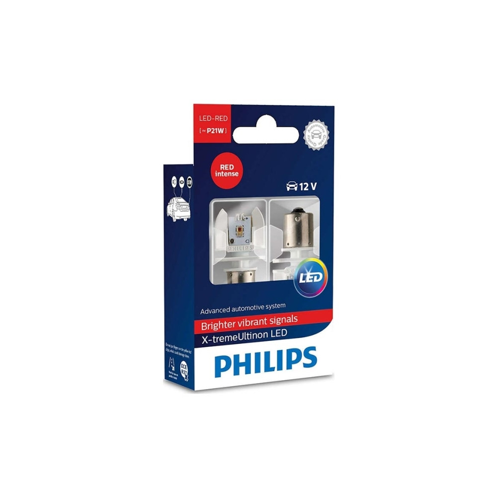 Produktbild för Philips X-treme Ultinon P21W 12V LED broms röd