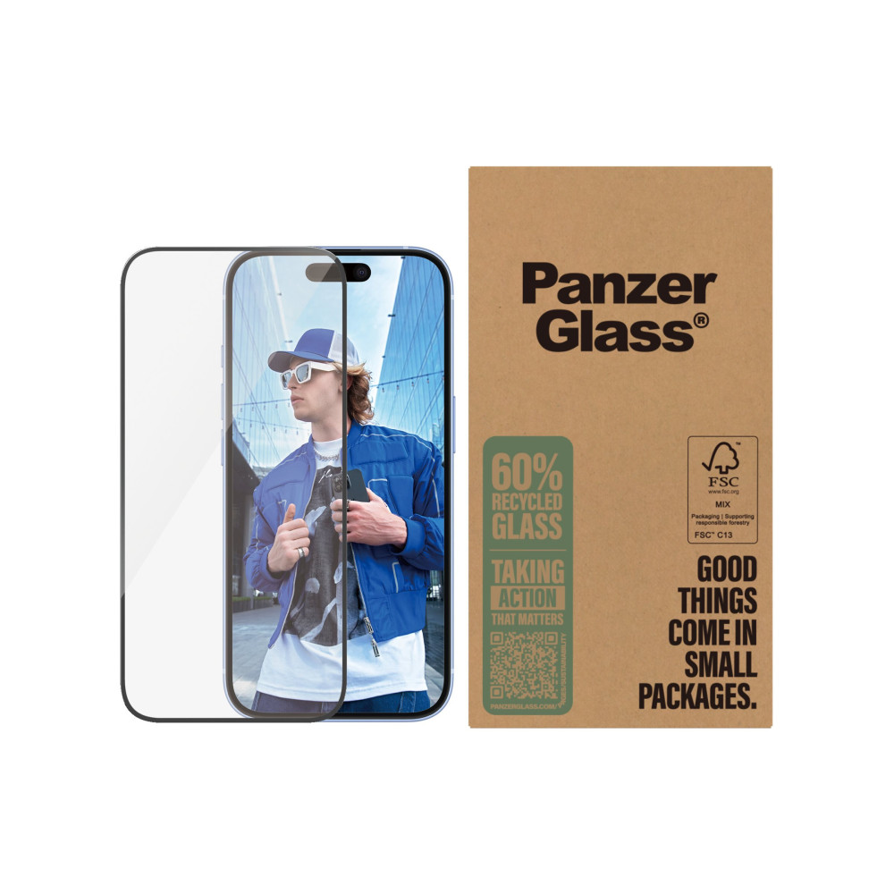 Produktbild för PanzerGlass - skärmskydd för mobiltelefon - ultrabred passning