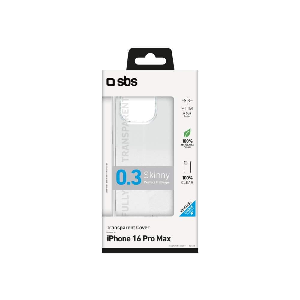 Produktbild för SBS TESKINIP1667PT, Mobilskal, Apple, iPhone 16 Pro Max, 17,...