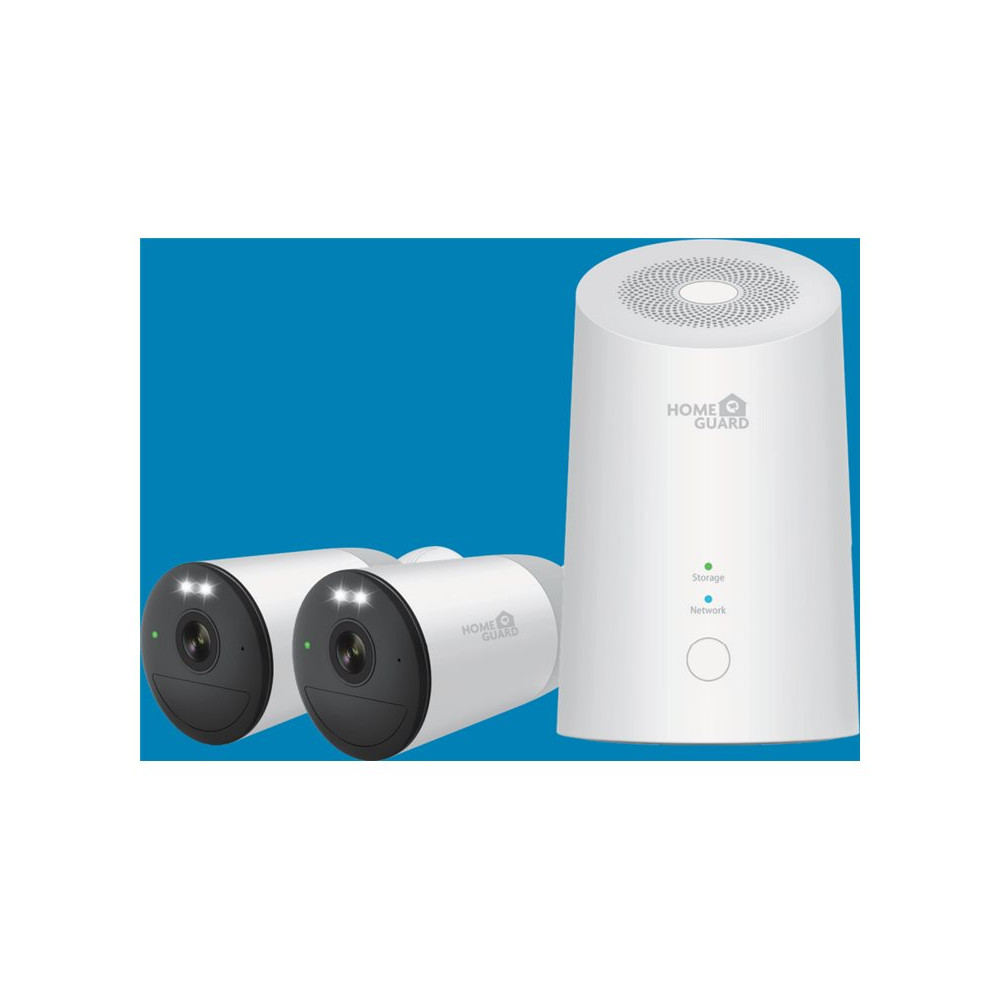 Produktbild för HOMEGUARD Active Defender NVR + kamera(/or) - trådlös (Wi-Fi) - växelströmsdriven, batteridriven