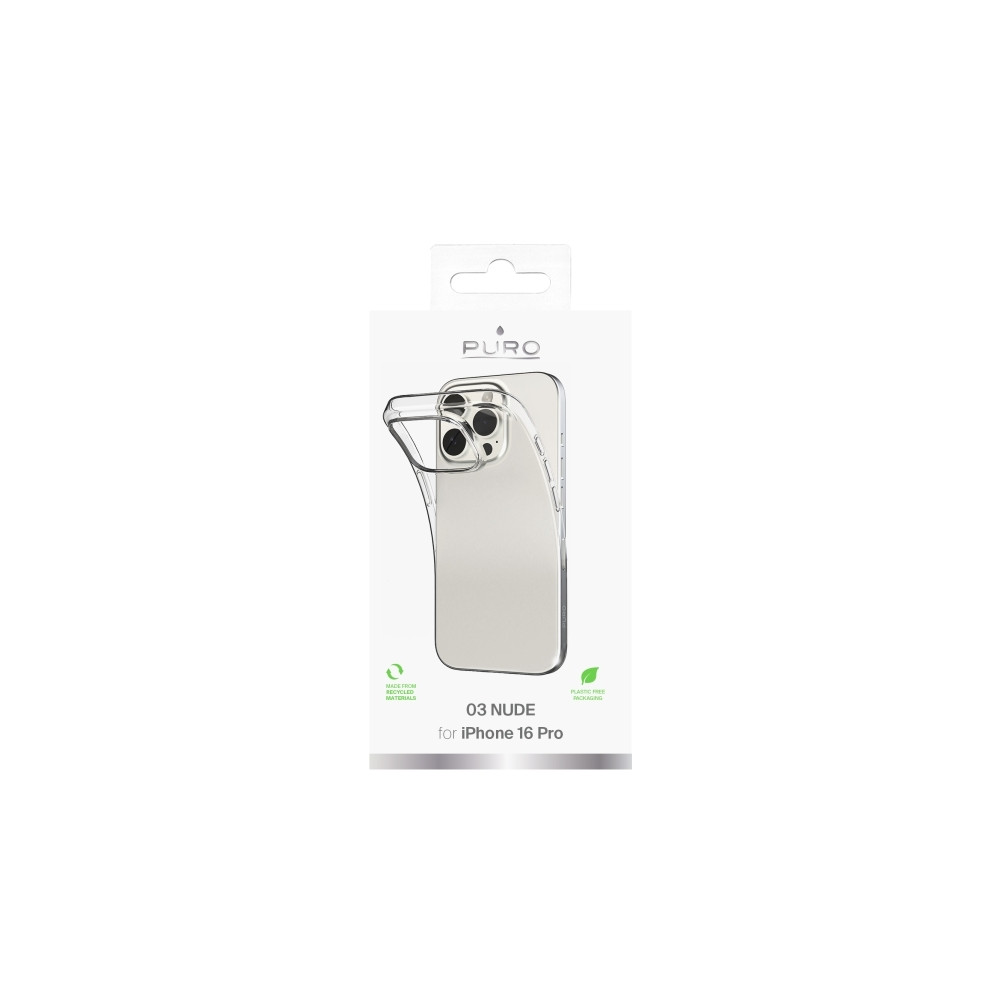 Produktbild för PURO 0.3 Nude, Mobilskal, Apple, iPhone 16 Pro, 16 cm (6.3")...