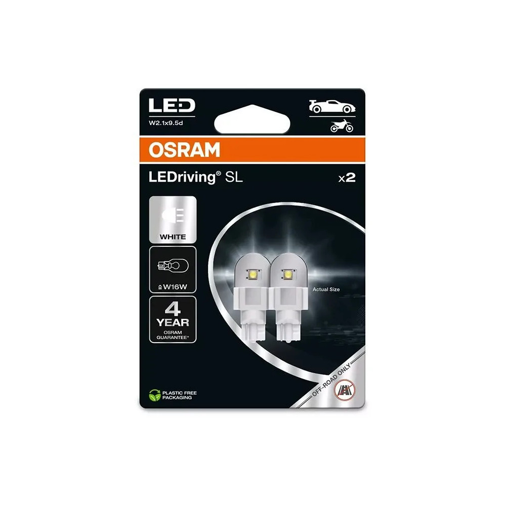 Produktbild för Osram LED-lampa vit W16W
