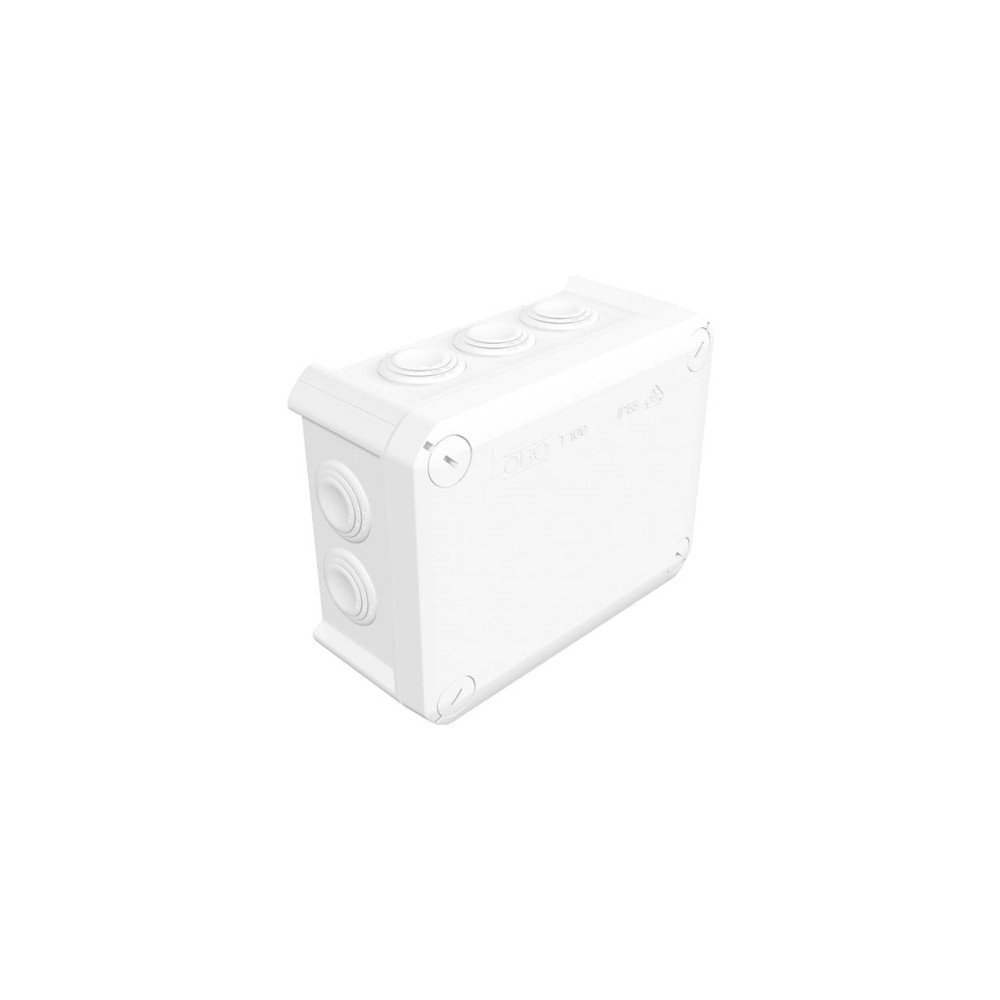 Produktbild för OBO fördelningsdosa T100 10 st M25-membran 151x117 mm vit ha...