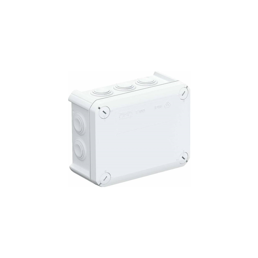 Produktbild för OBO fördelningsdosa T100 10 st M25-membran 151x117 mm vit ha...