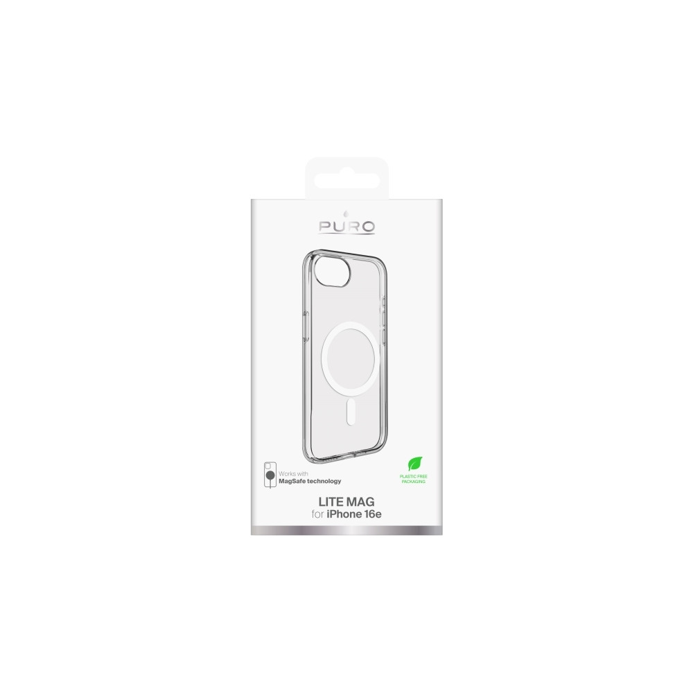 Produktbild för PURO Lite Mag, Mobilskal, Apple, iPhone 16e, 15,5 cm (6.1"),...