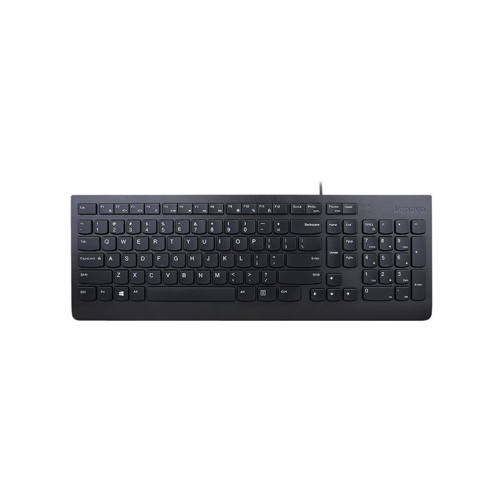 Produktbild för Lenovo Essential - tangentbord - QWERTY - norsk - svart Inmatningsenhet