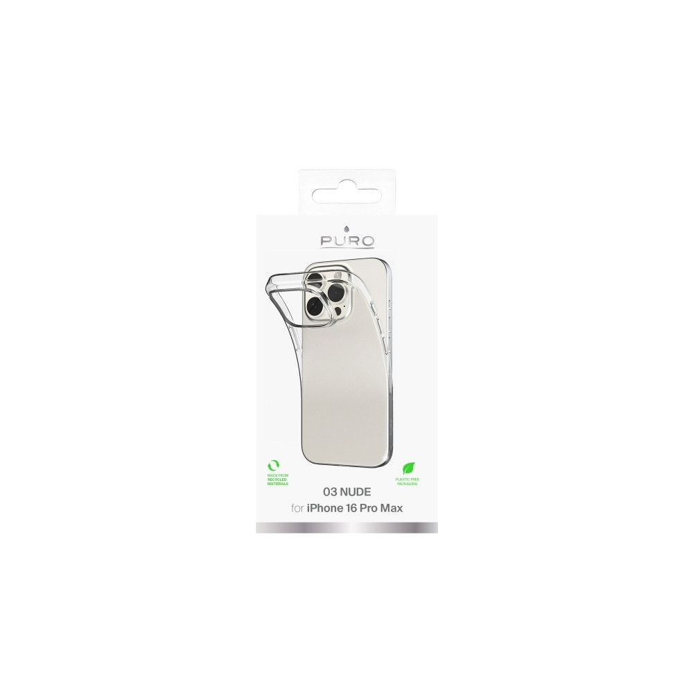 Produktbild för PURO 0.3 Nude, Mobilskal, Apple, iPhone 16 Pro Max, 17,5 cm...