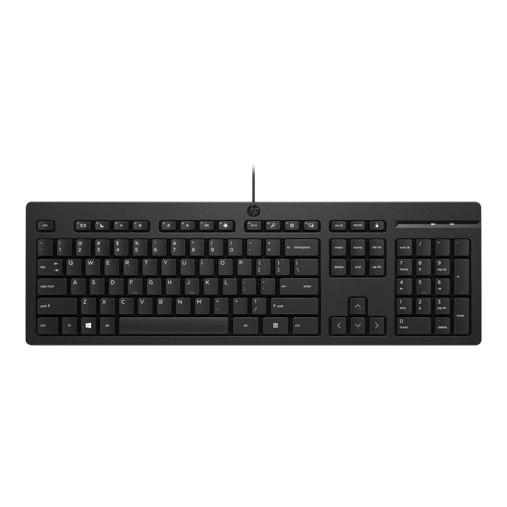 Produktbild för HP 125 G2 - tangentbord - 100% full size - hela norden - svart Inmatningsenhet