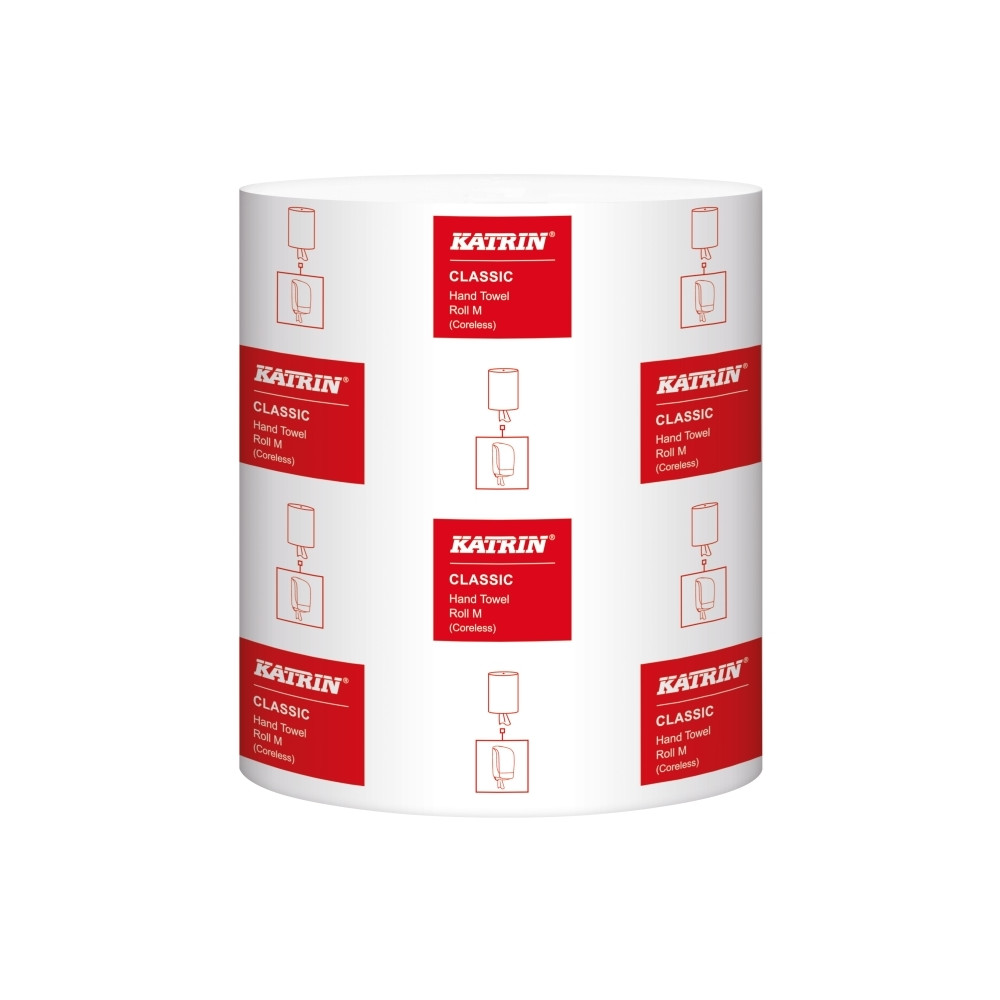 Produktbild för Handduksrulle Katrin Classic Midi 1-lagig 205 mm x320 m utan...