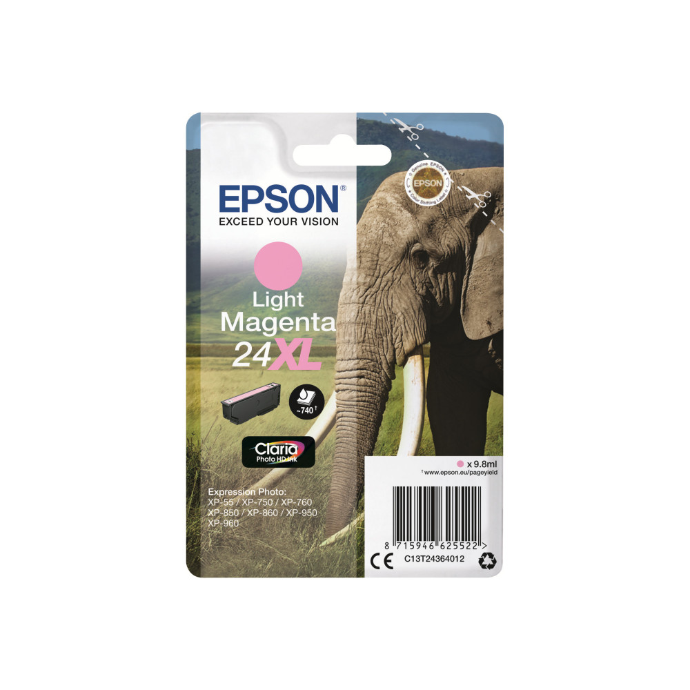 Produktbild för Epson 24XL - XL - ljus magenta - original - bläckpatron