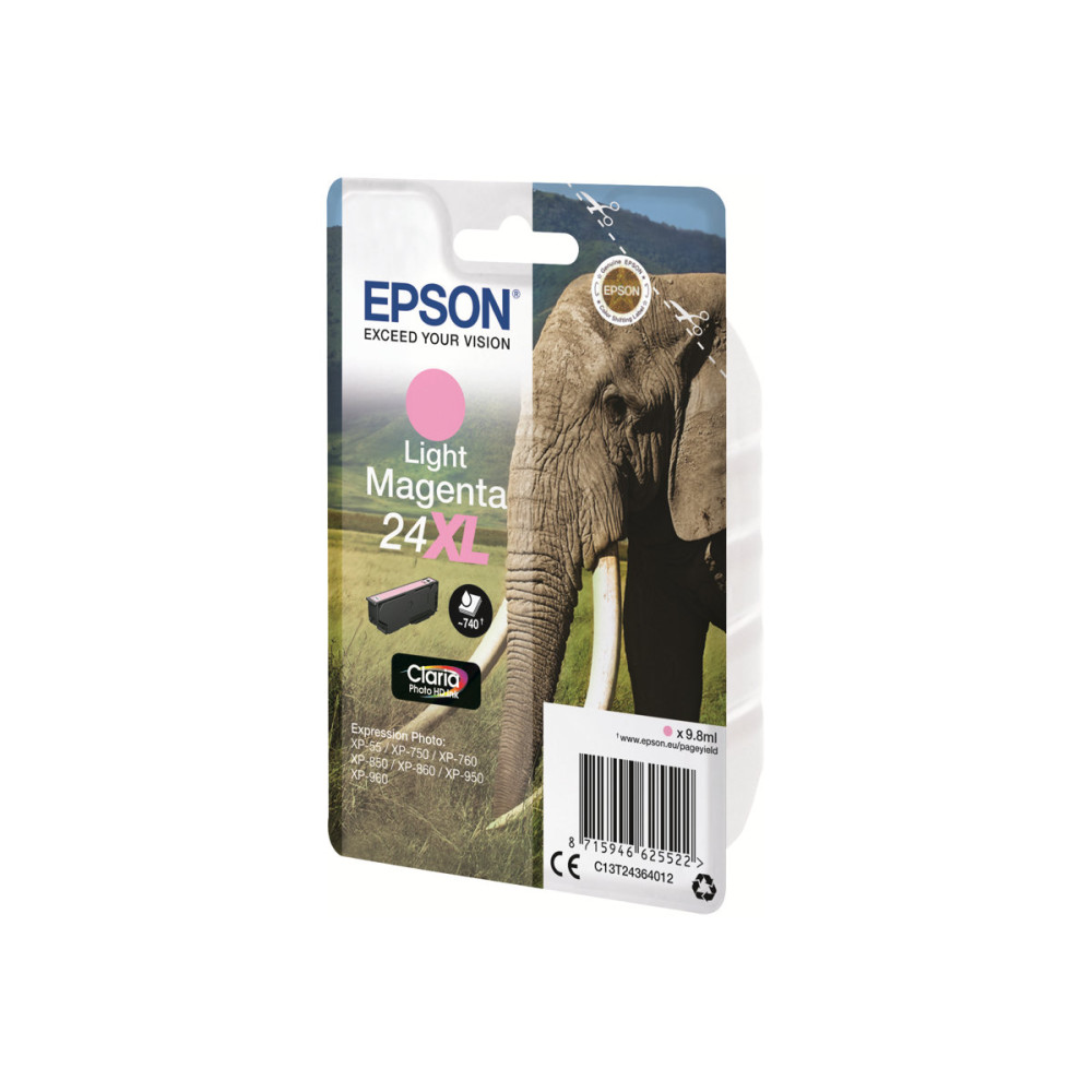 Produktbild för Epson 24XL - XL - ljus magenta - original - bläckpatron