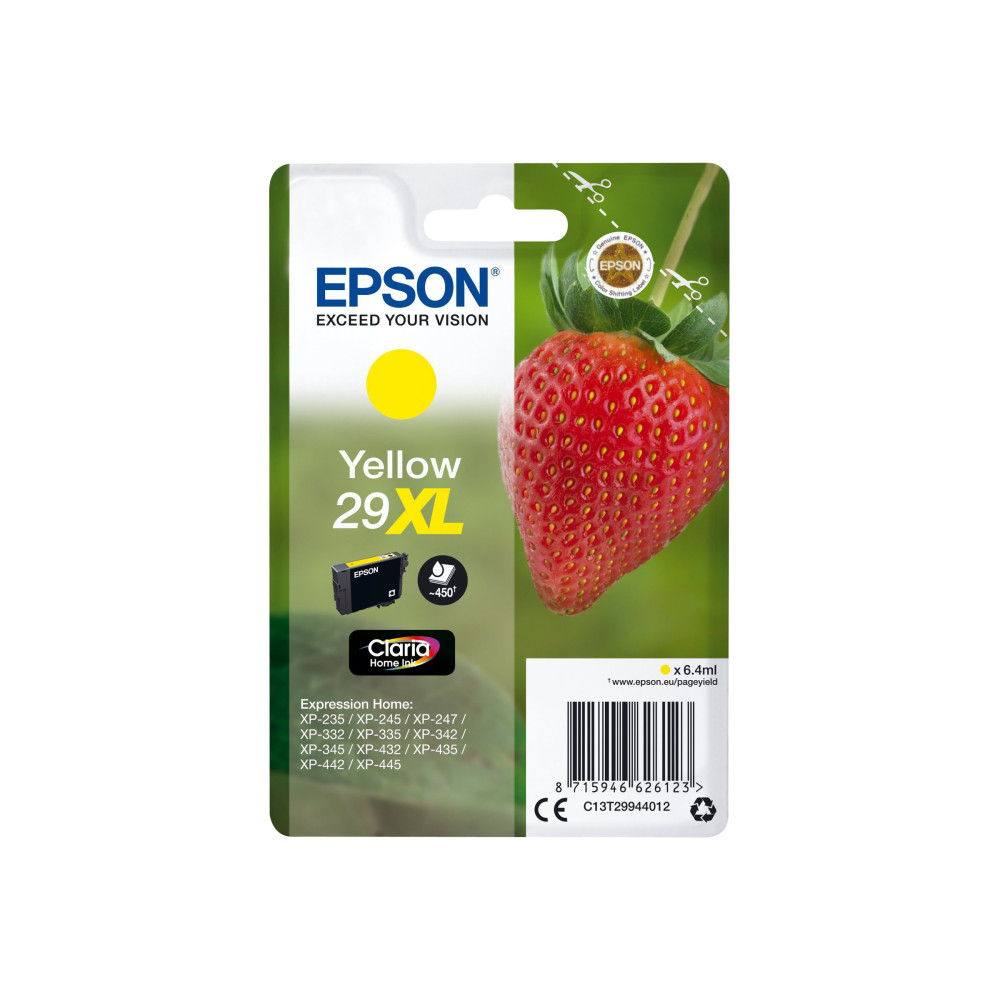 Produktbild för Epson 29XL - XL - gul - original - bläckpatron