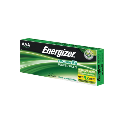 ENERGIZER Batteri, Energizer Accu Recharge Power+, laddbart, AAA, 10-p...