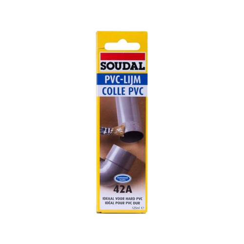 SOUDAL Snabbtorkande PVC-lim 125 ml tub, för limning av hårda PVC-m...