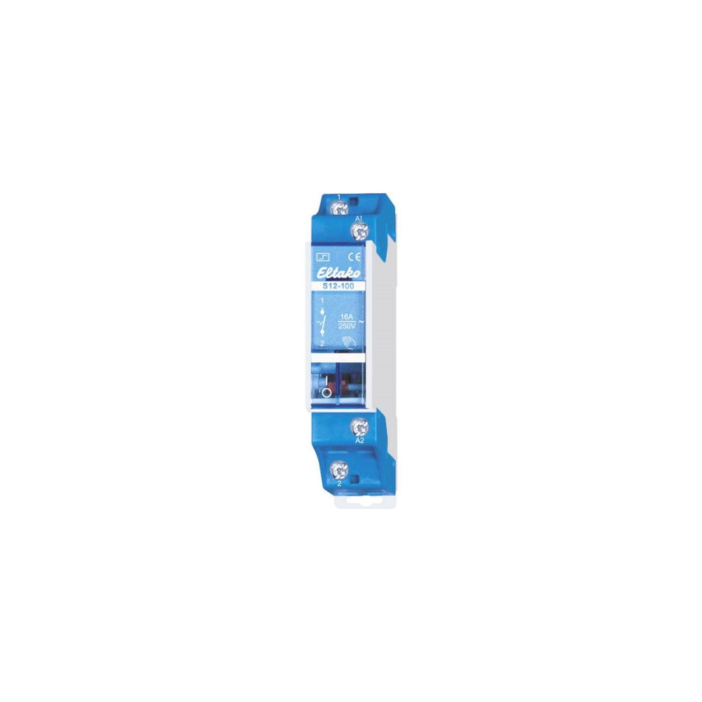 Produktbild för Strømstødskontakt DIN-skinne Eltako S12-100-24V DC 1 x slutt...