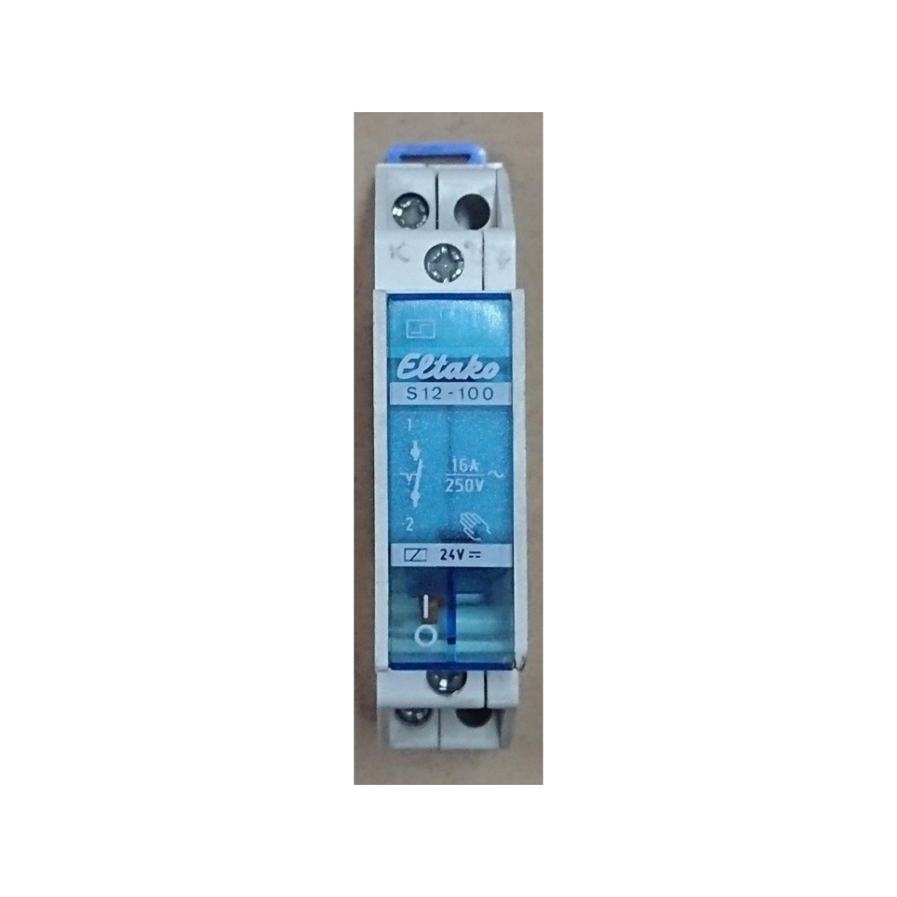 Produktbild för Strømstødskontakt DIN-skinne Eltako S12-100-24V DC 1 x slutt...