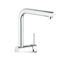 Produktbild för GROHE 32168 000, Krom, Hävarm, Single, Keramiska, 4,6 cm, 36...
