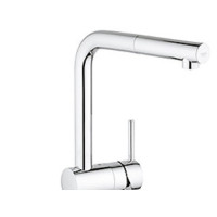 Produktbild för GROHE 32168 000, Krom, Hävarm, Single, Keramiska, 4,6 cm, 36...