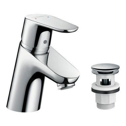 HANSGROHE HansGrohe Focus 70 handfatblandare med Push Open bottenventi...