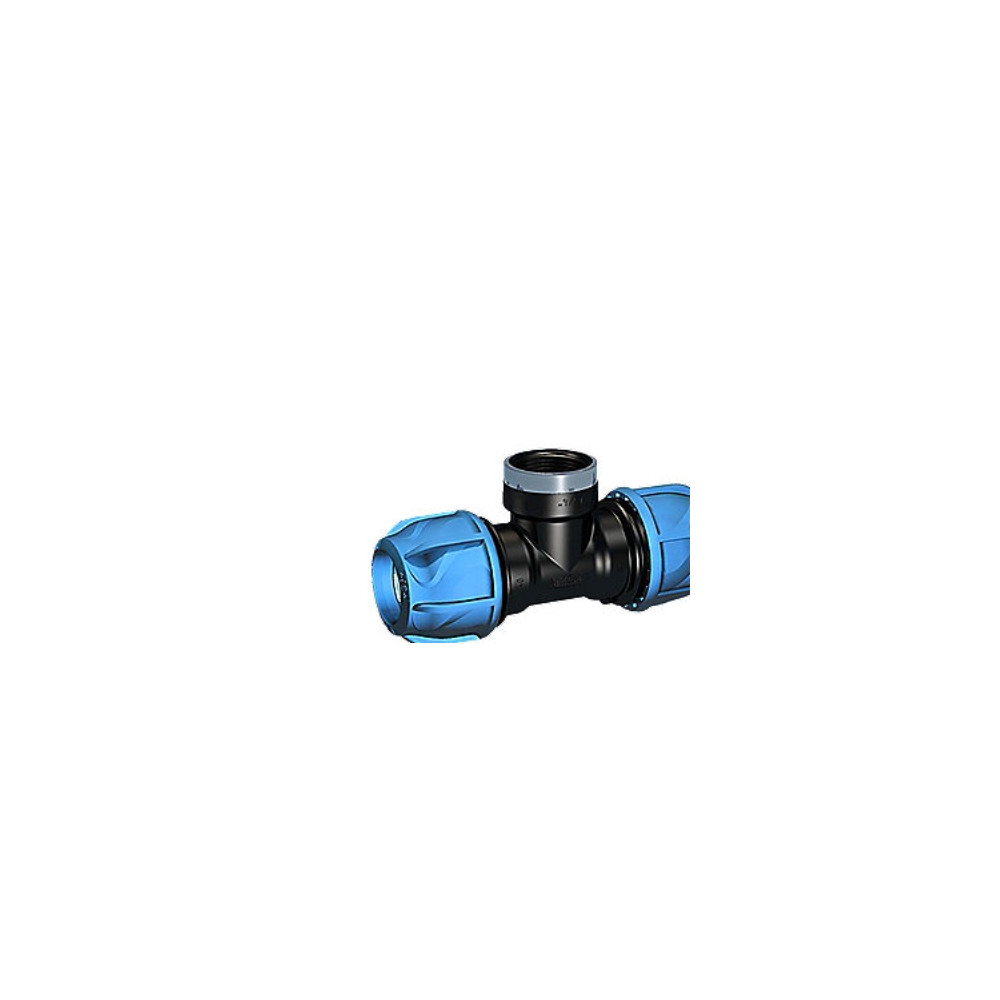 Produktbild för T-stycke 25 mm x 3/4 mf. x 25 mm