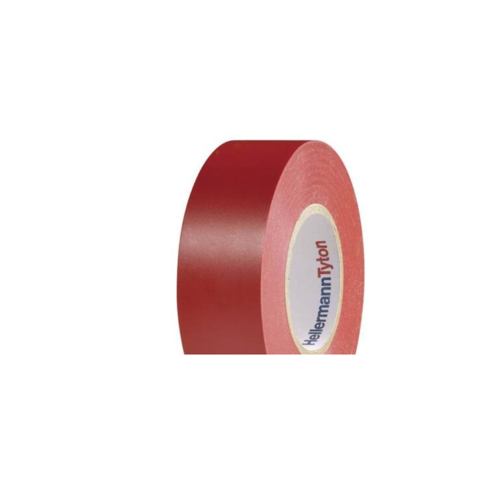Produktbild för PVC-vinyltejp röd 0,18x19 mm x 20 m för isolering av kablar...