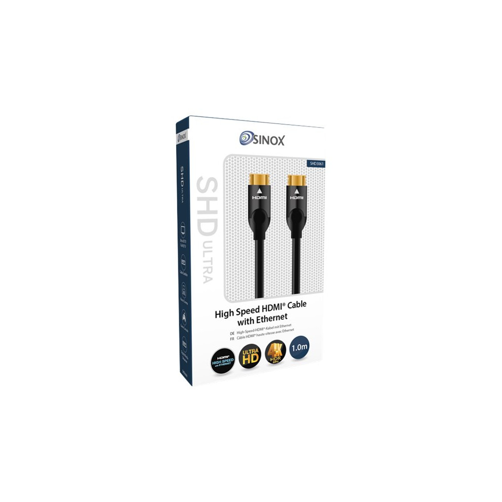 Produktbild för Sinox ULTRAHD HDMI-kabel med Ethernet - 1 m