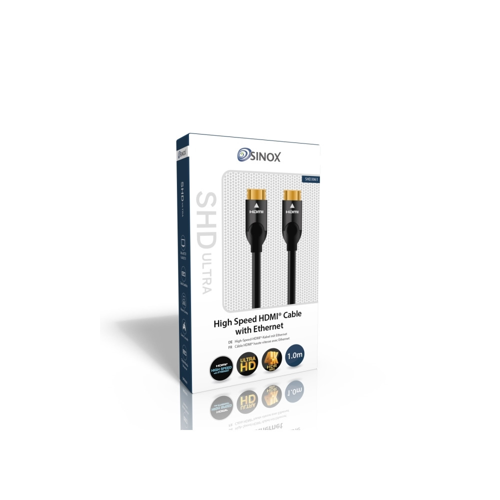 Produktbild för Sinox ULTRAHD HDMI-kabel med Ethernet - 1 m