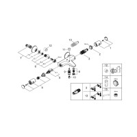 Produktbild för GROHE Precision, Bath & shower, Roterande kranvred, 1/2", Kr...