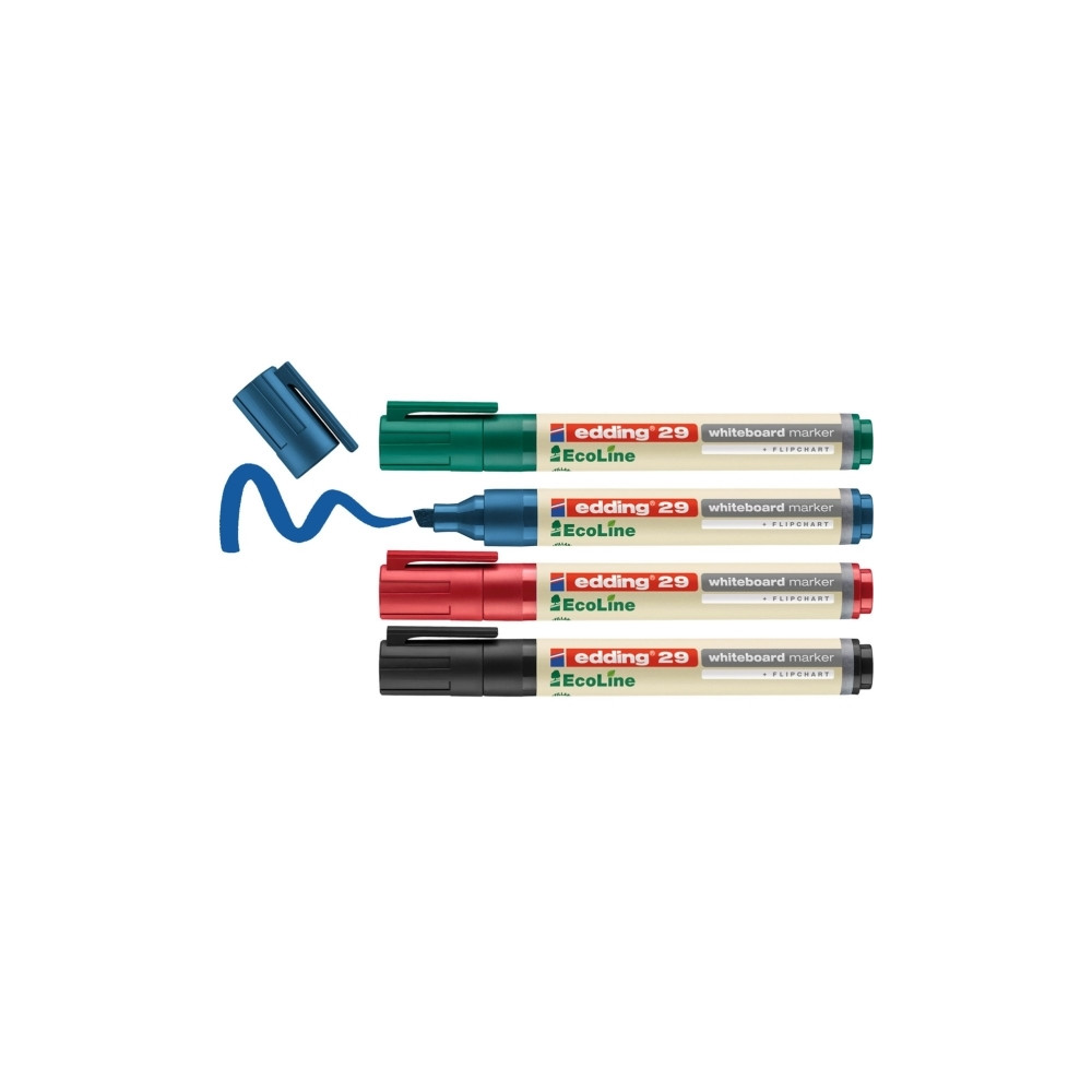 Produktbild för Whiteboardpenna edding 29 EcoLine blandad. 1-5 mm sned spets