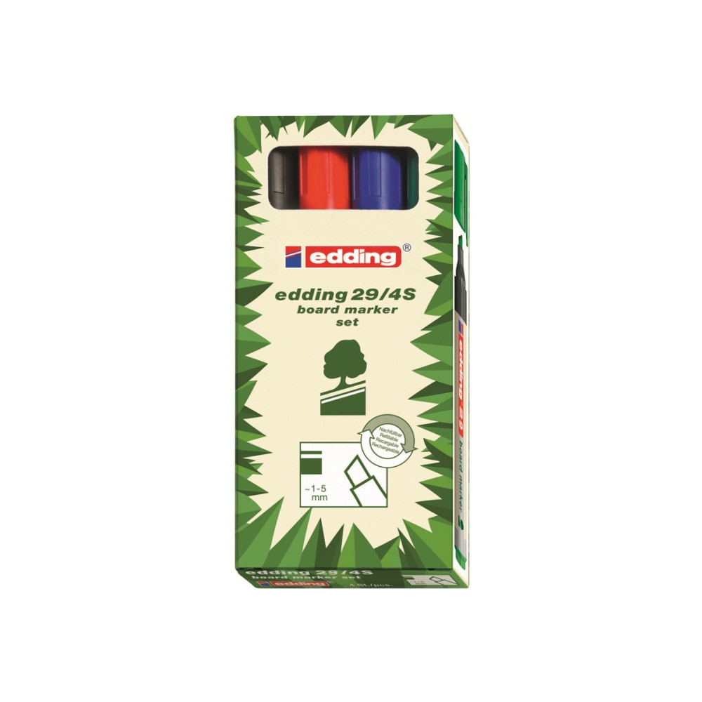 Produktbild för Whiteboardpenna edding 29 EcoLine blandad. 1-5 mm sned spets