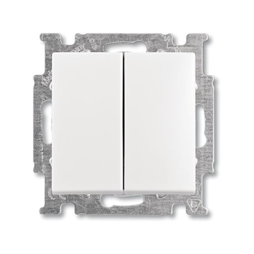 ABB ABB-basic55 dubbel korrespondansbrytare, matt vit, 10A, 1 mo...