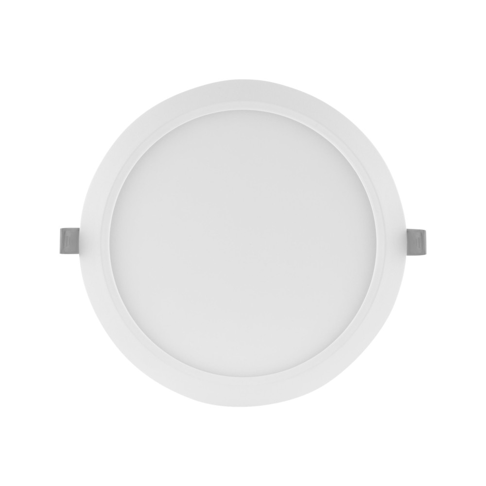 Produktbild för LEDVANCE DOWNLIGHT SLIM - wall/ceiling recessed lamp - LED - 18 W - varmt vitt ljus - 3000 K - rund - vit