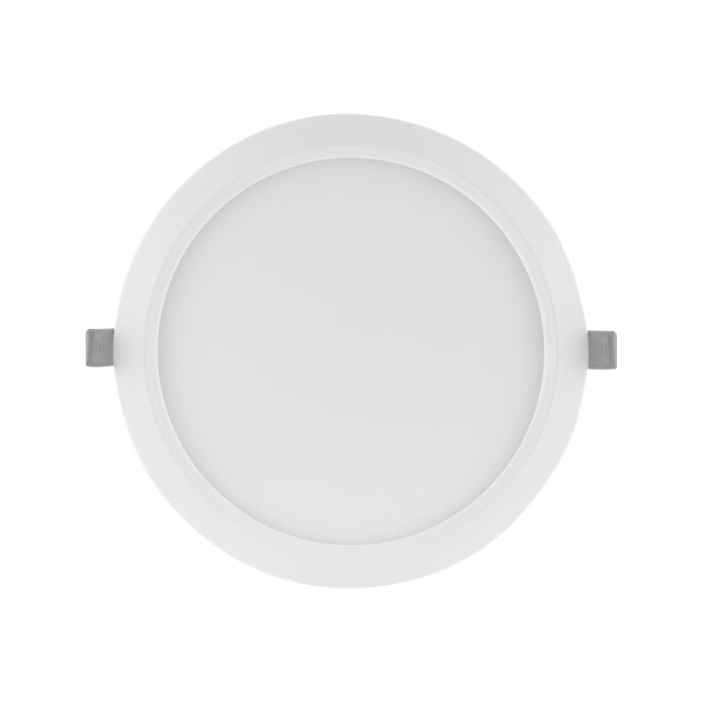 Produktbild för LEDVANCE DOWNLIGHT SLIM - wall/ceiling recessed lamp - LED - 18 W - svalt vitt ljus - 4000 K - rund - vit