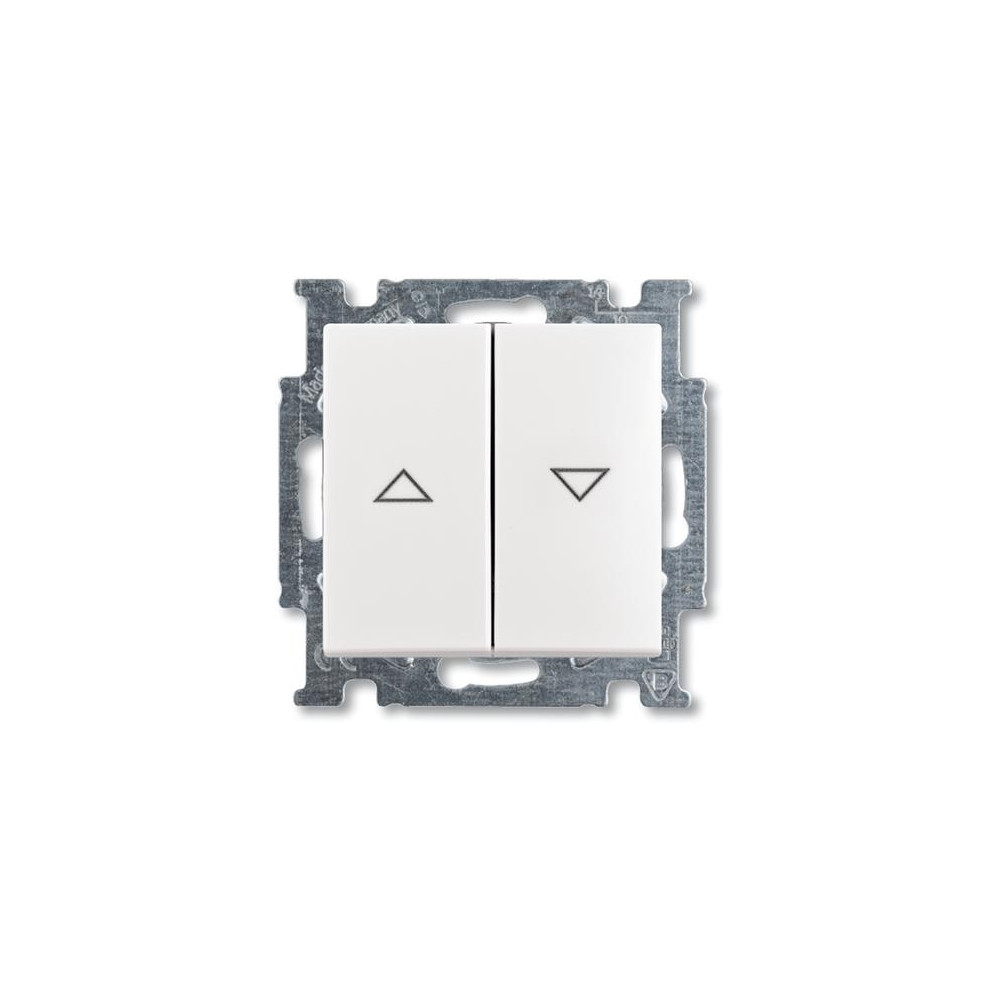 Produktbild för ABB-basic55 jalusibrytare med interlock, matt vit, 10A, 1 mo...