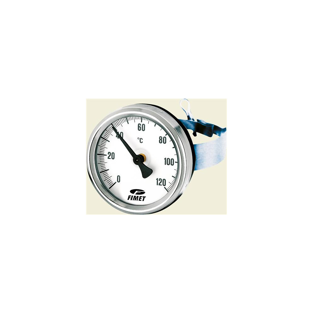 Produktbild för SPÄNNINGS-TEMPERATURMÄTARE TCF-63 0-120GRC Ø66 mm hus för rö...